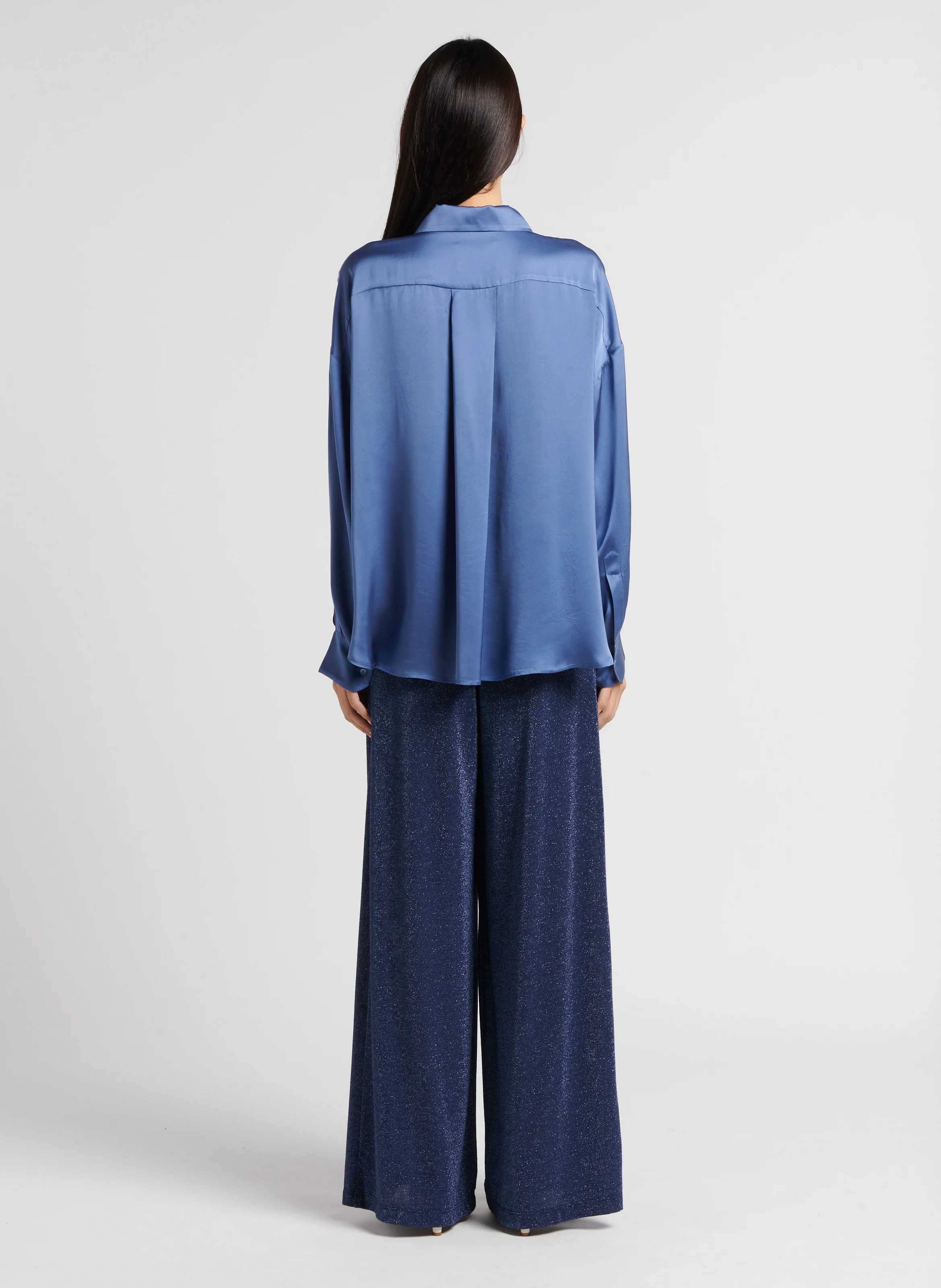 FUJITA - Chemise droite à volants en soie | Blanc