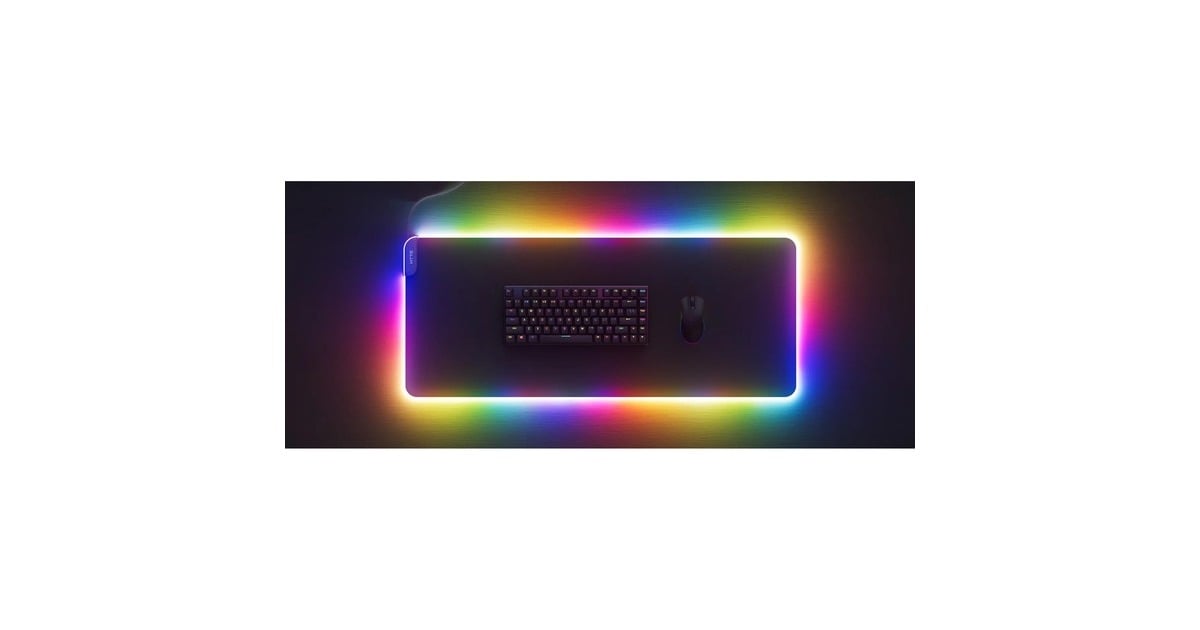 HYTECNVS Intense Play Mat gaming muismat  (Zwart, RGB led, Tweedekans)