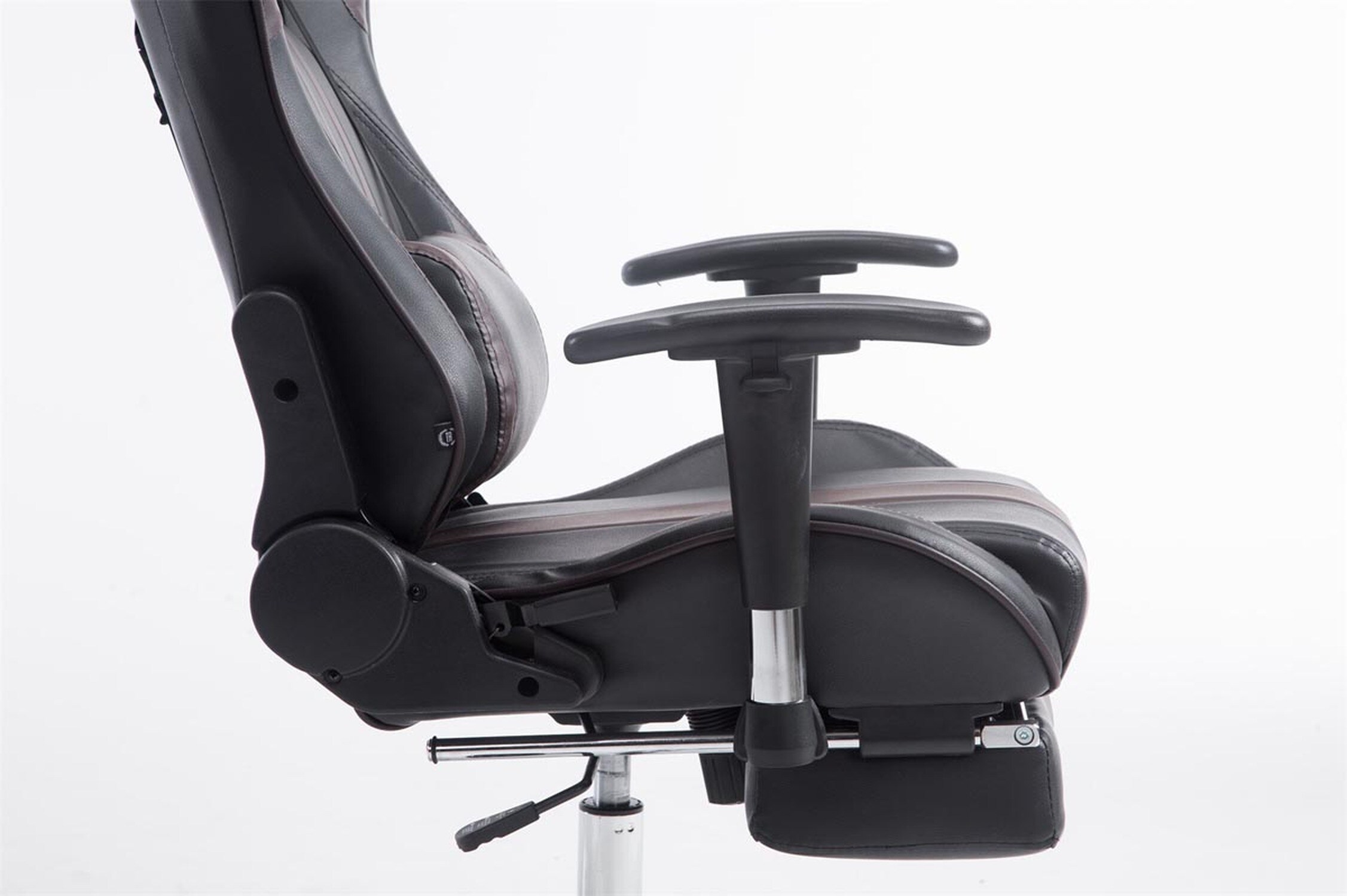 TPFLiving Racing Bürostuhl Limitless mit FußablageSchwarz/Blau