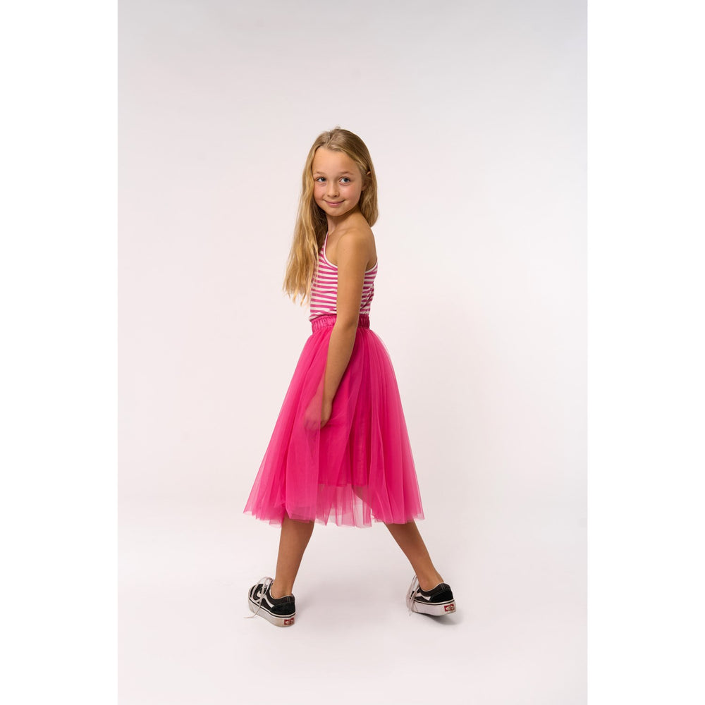 Køb The New Ibis Rose Striped TNMoore One Shoulder Rib Tee