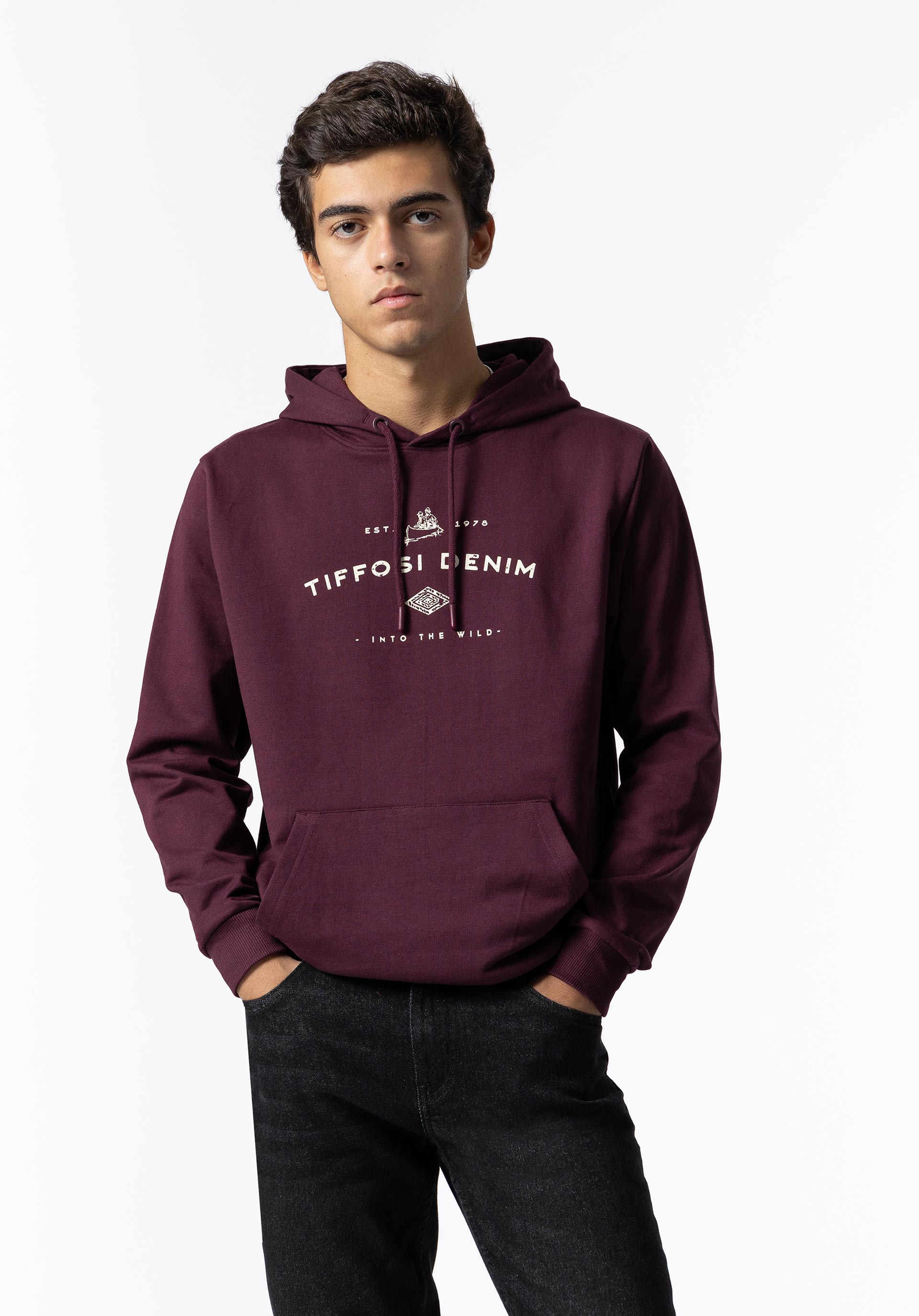 Hoodie com Estampado Frontal