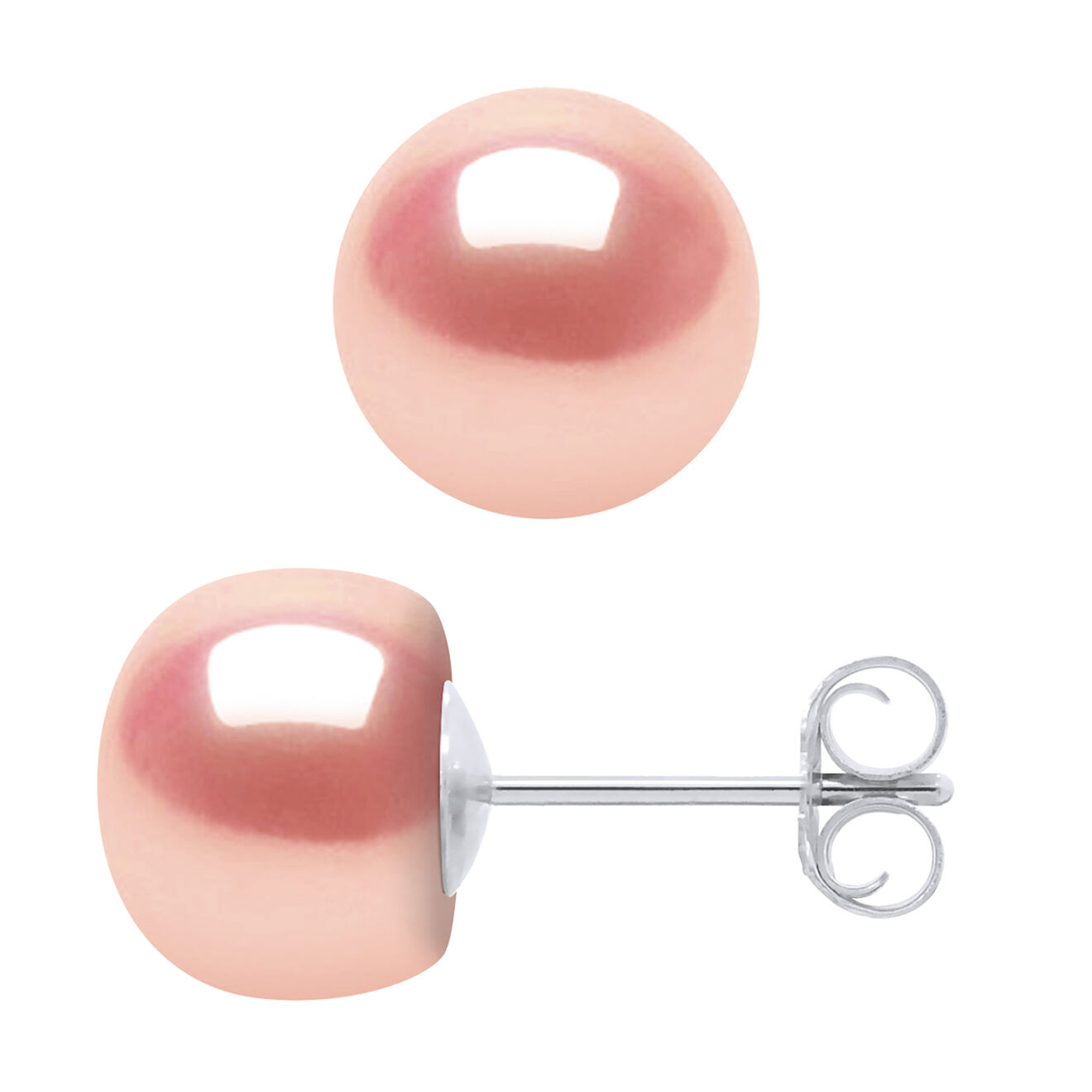 Pearl Addict Boucles d'oreilles Argent & Perles d'Eau Douce roses