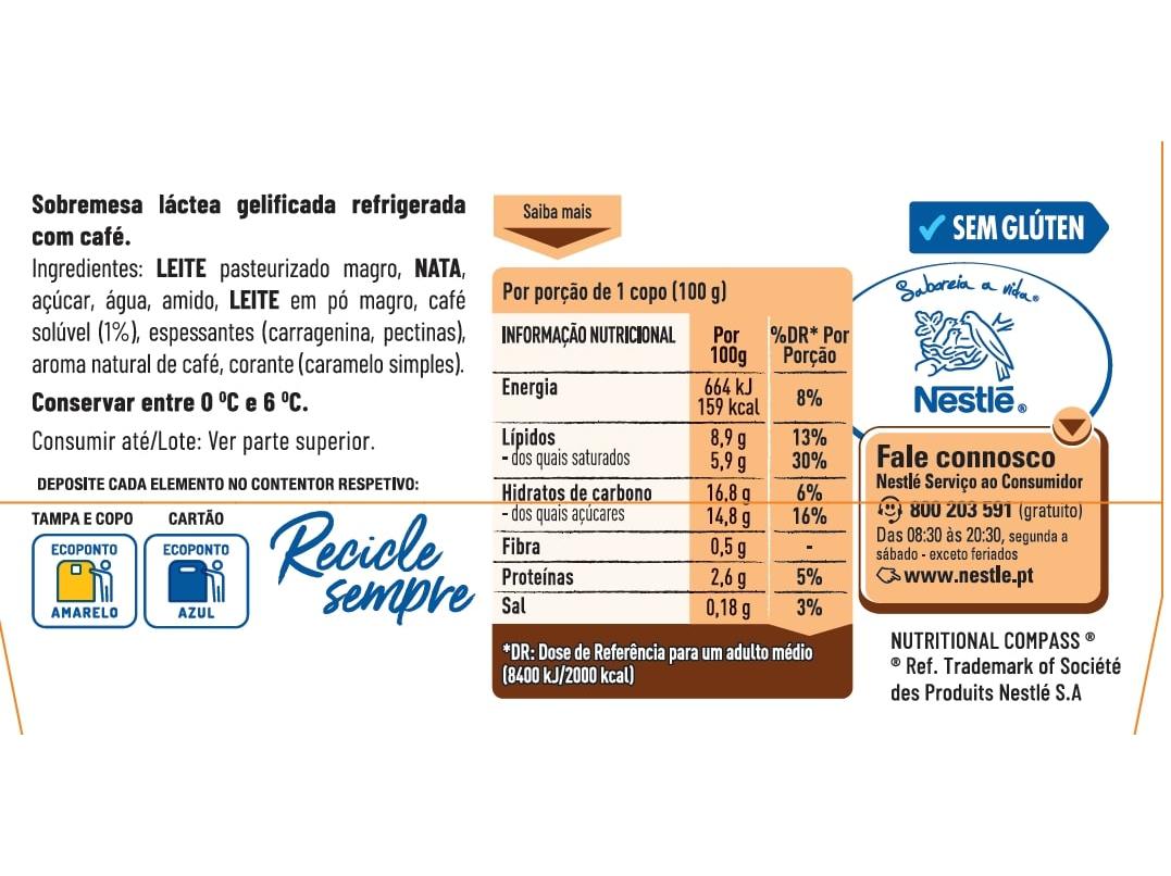 SOBREMESA A LEITEIRA PANACOTTA CAFE 4X100G