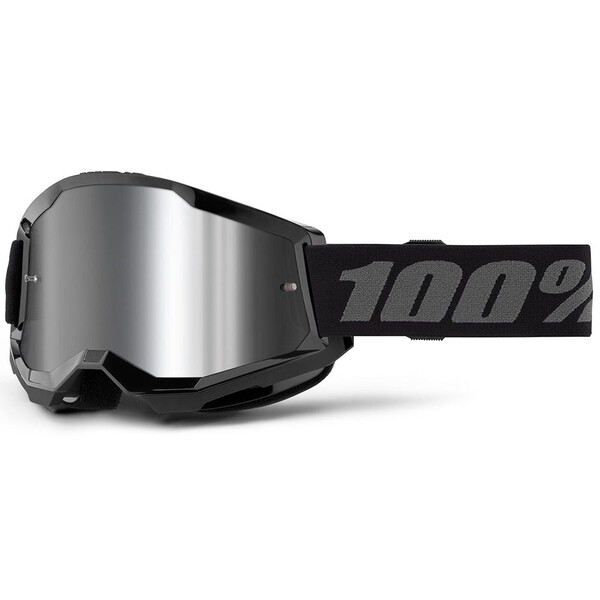 100% - Masque Strata 2 - Ecran Mirror Noir / Argent / Iridium