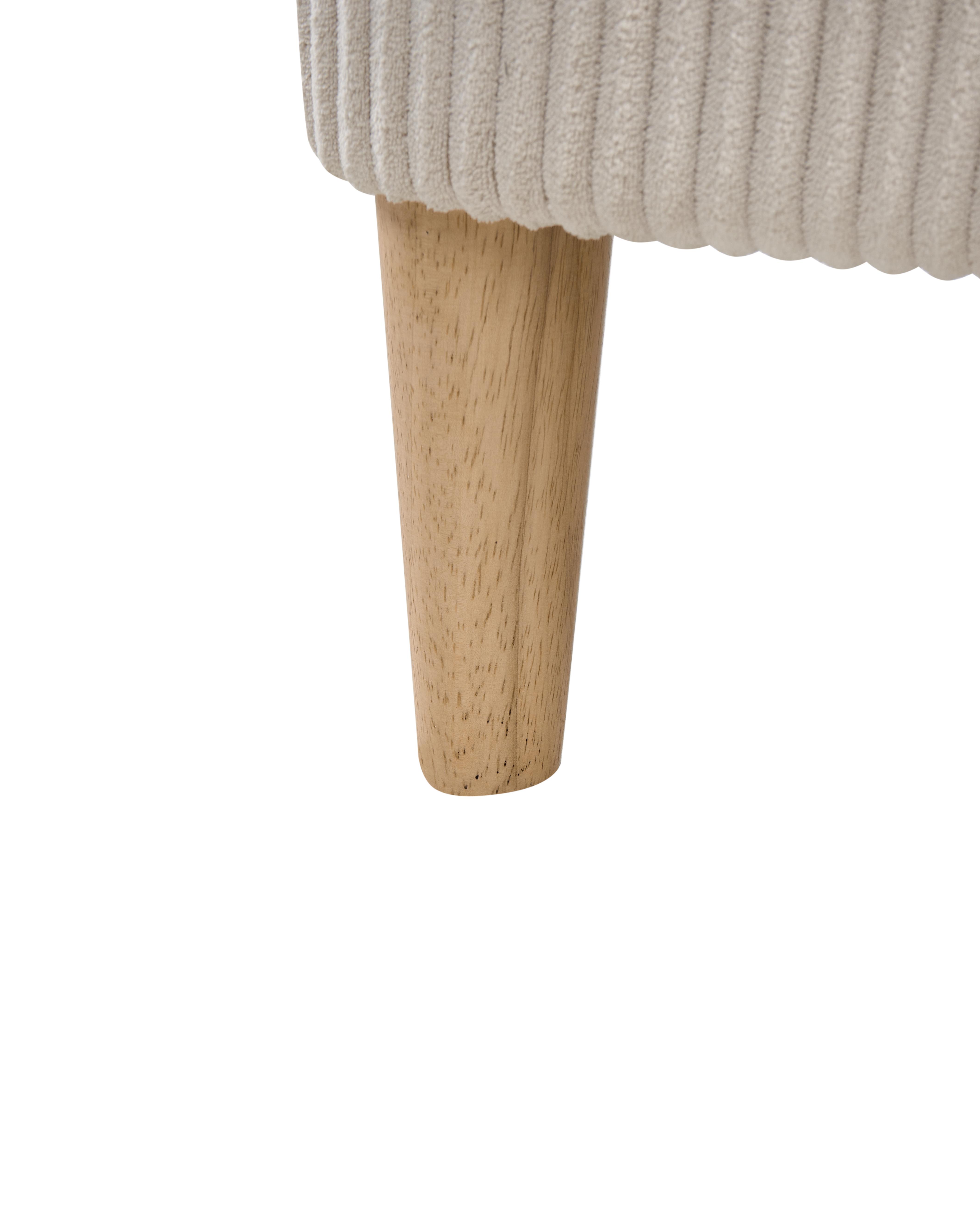 Oorfauteuil ABSON Corduroy Lichtbeige