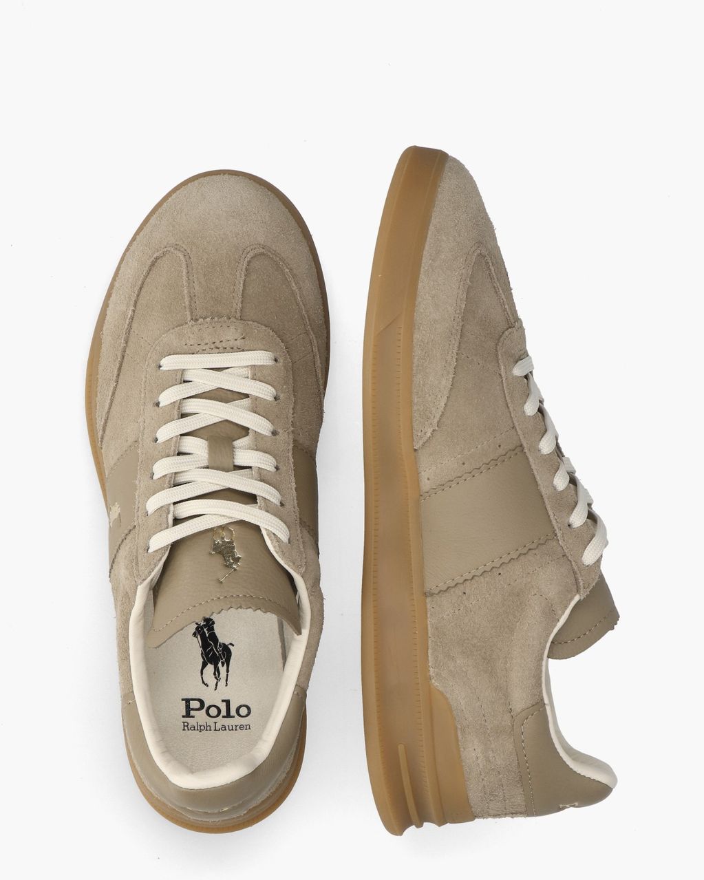 Polo Ralph Lauren Heritage Aera Taupe Herensneakers