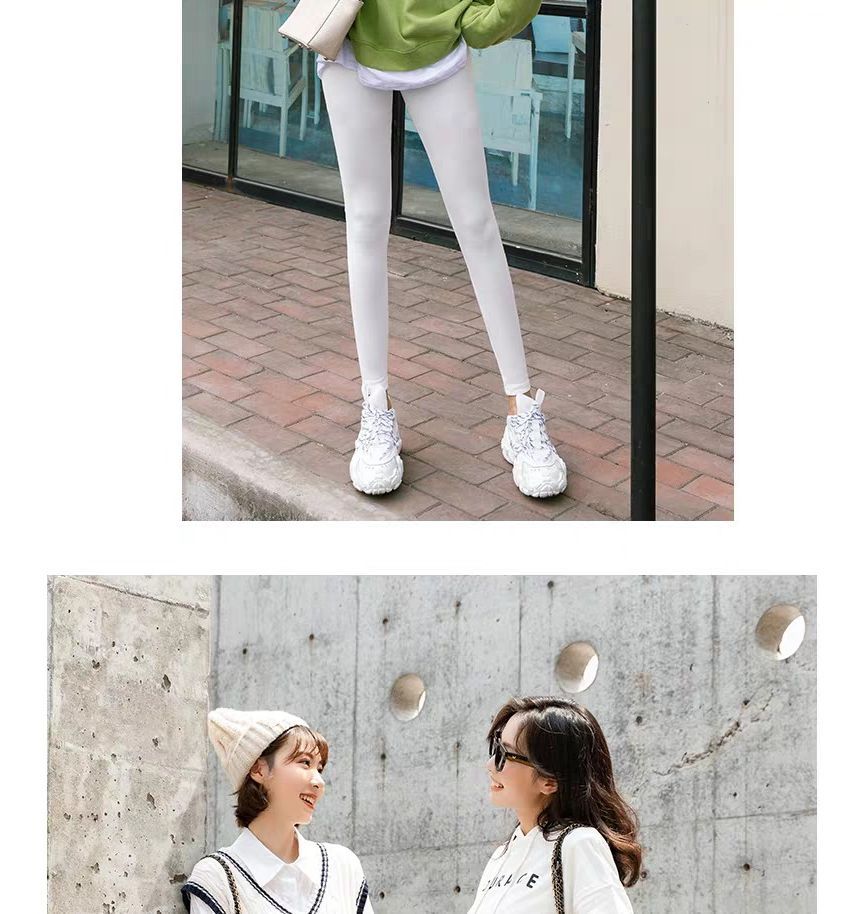 meirology - Hoge taille effen cropped legging