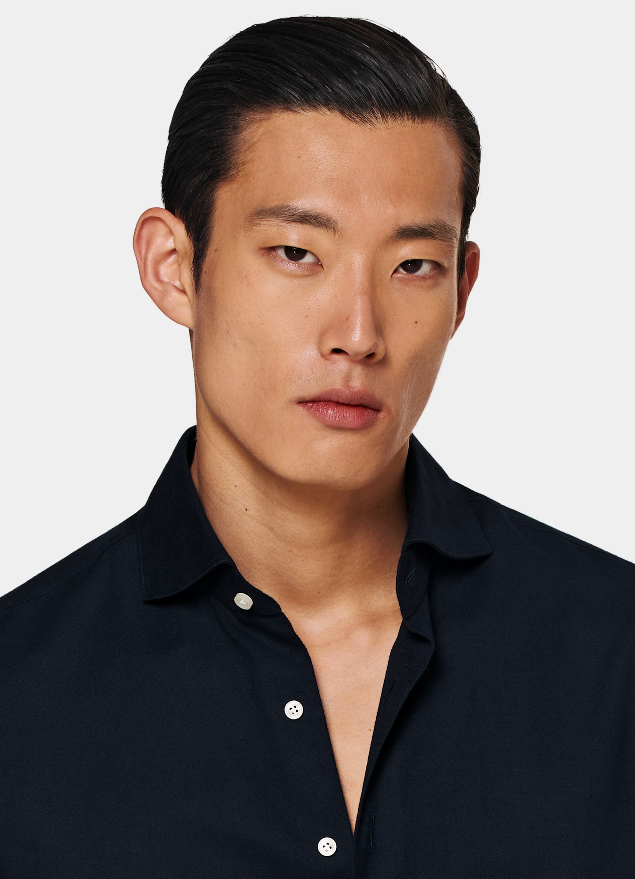 Chemise coupe ajustée bleu marine