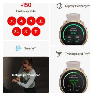 Montre Connectée Multisports Polar Vantage M3 Greige Sand