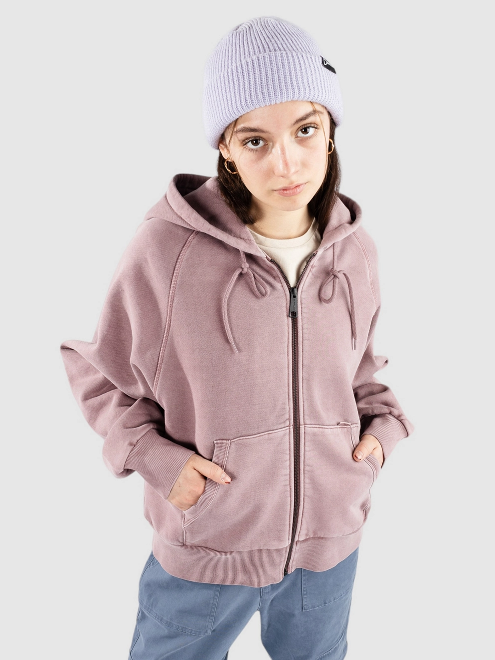 Carhartt WIP Taos Zip Hoodie daphne garment dyed