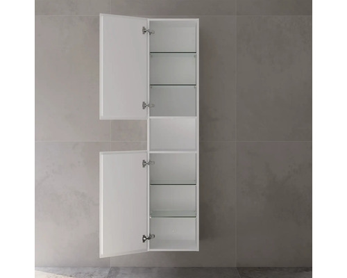 KEUCO Stageline hoge kast, BxHxD 40 x 180 cm x 36 cm, frontkleur: glanzend wit, 32831300001