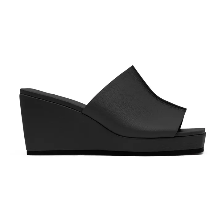 St Agni Mules Maria Wedge Cuir | Noir