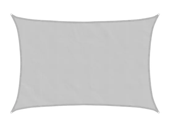 Voile d'ombrage gris clair 4x3 m 100% polyester oxford
