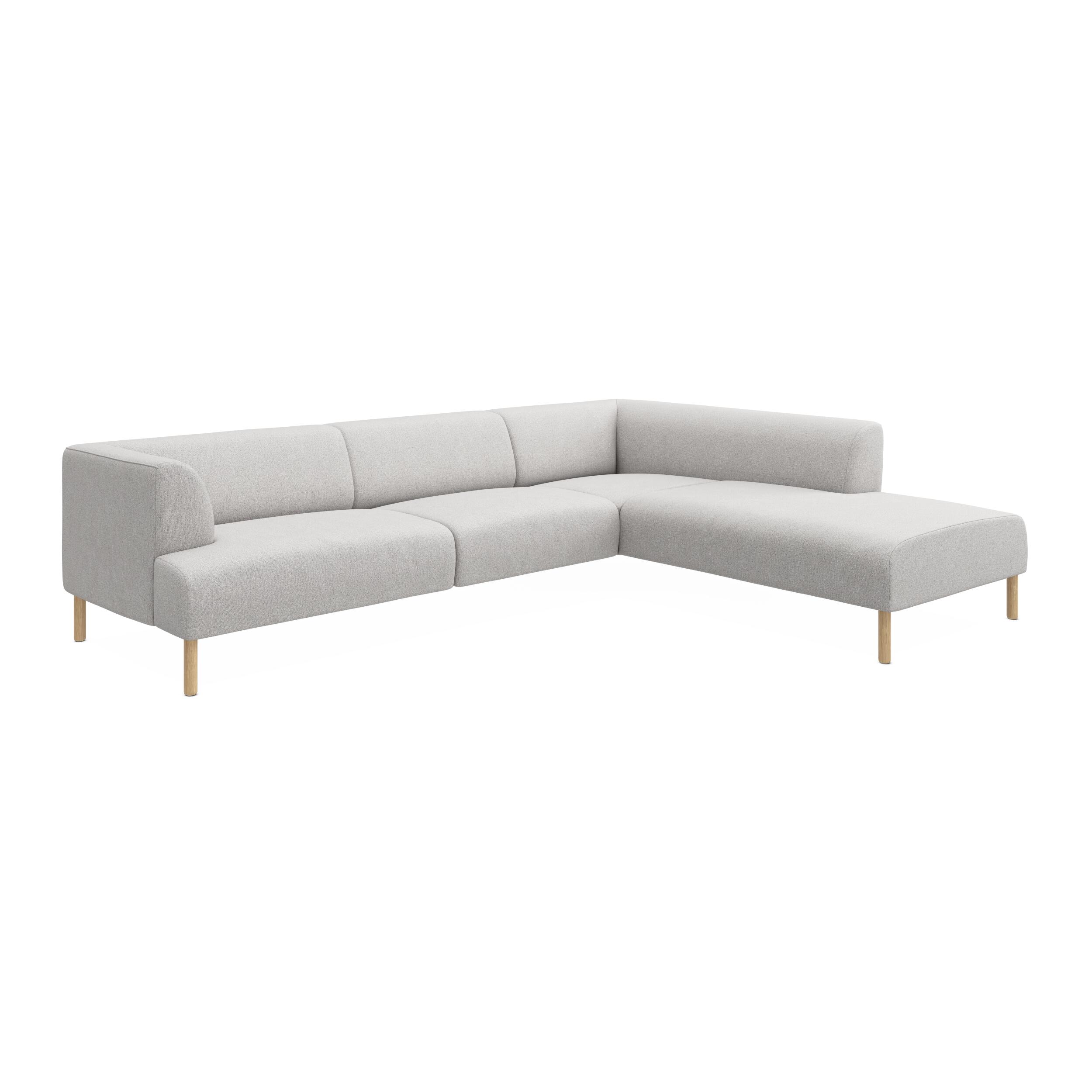 Teron højrevendt sofa med pufafslutning
