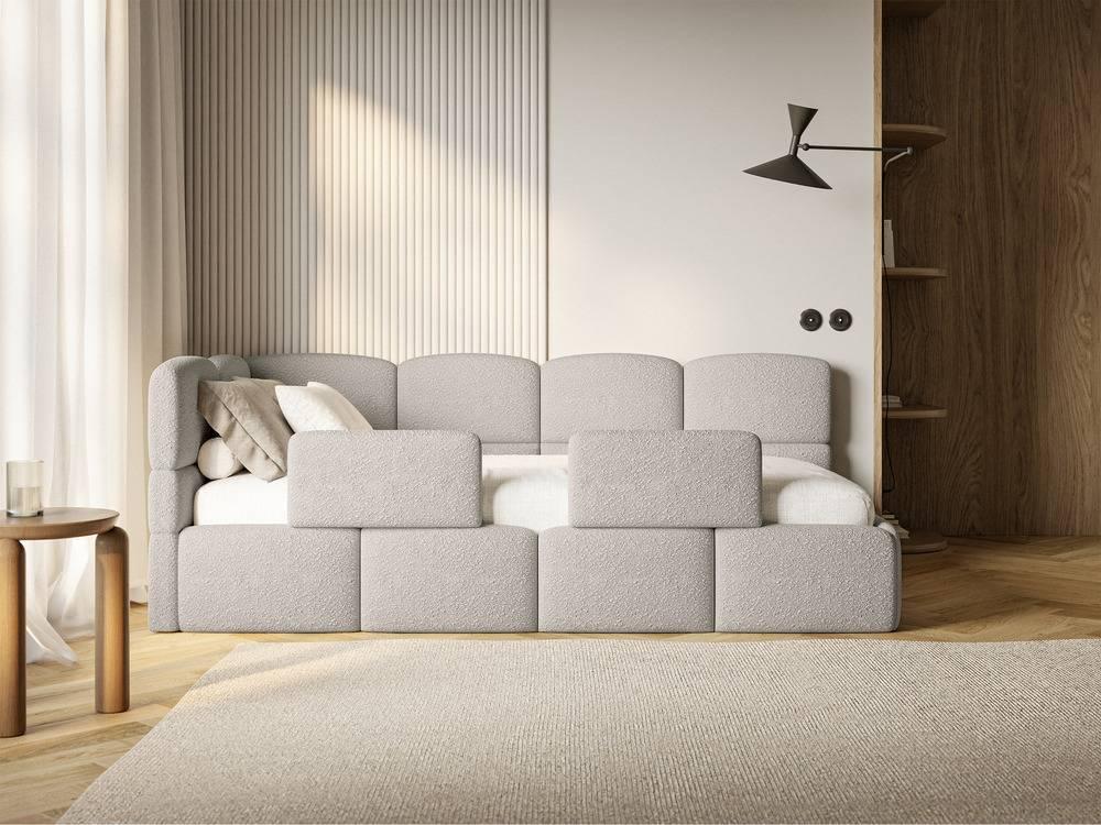 NADUVI Collection Jeugdbed incl matras Chloe links bouclé 90x200 met