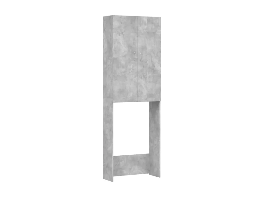 Meuble pour machine à laver Gris béton 64x25,5x190 cm