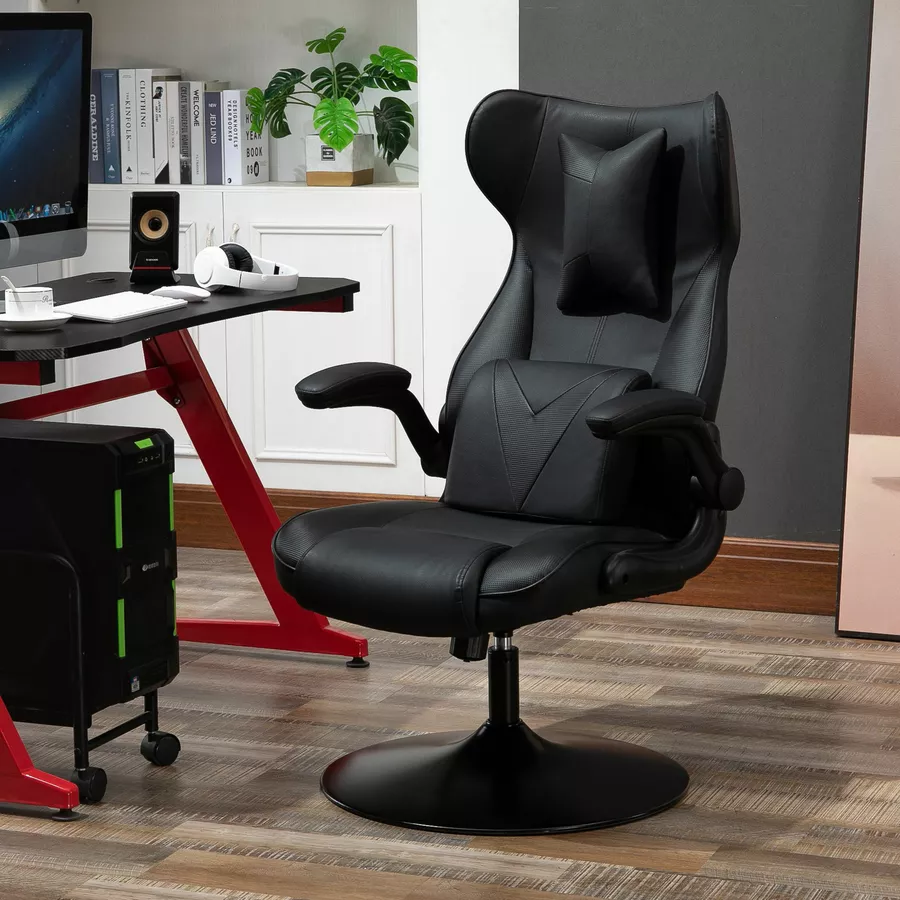 HOMCOM Gamingstuhl Racing-Design schwarz