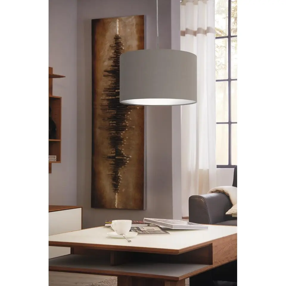 EGLOPasteri-Hanglamp-1Lichts-Ø38cm-Nikkel-Mat-Taupe