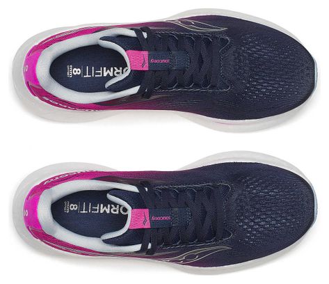 Chaussures Running Saucony Ride 18 Bleu/Rose Femme