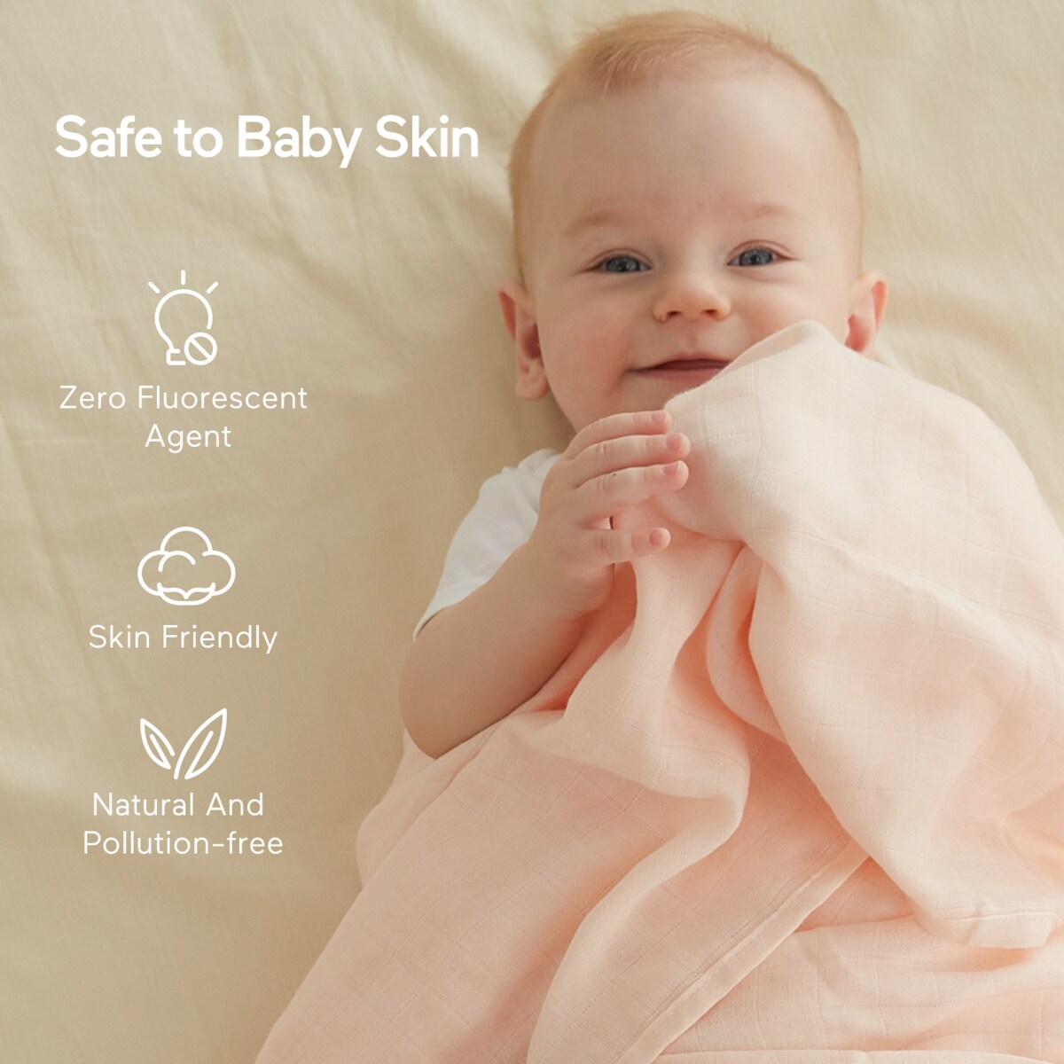 Momcozy Muslin Swaddle BlanketBabytuch 4 Pack bedruckt