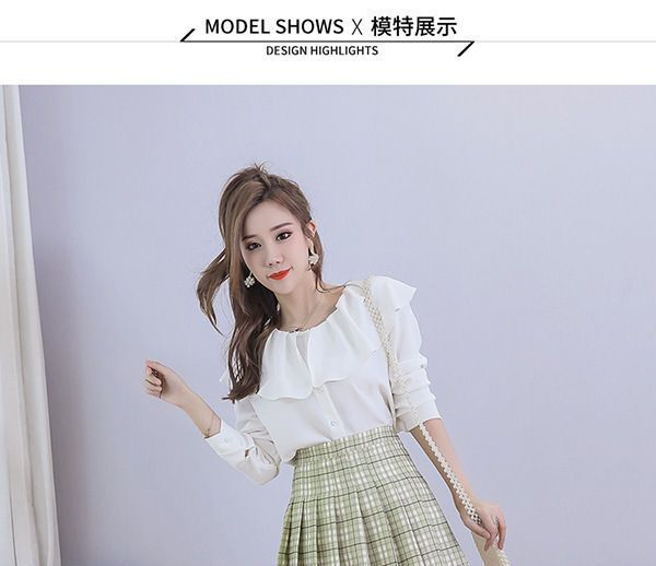 Niji Smile - Geplooide geruite rok met ingezette shorts