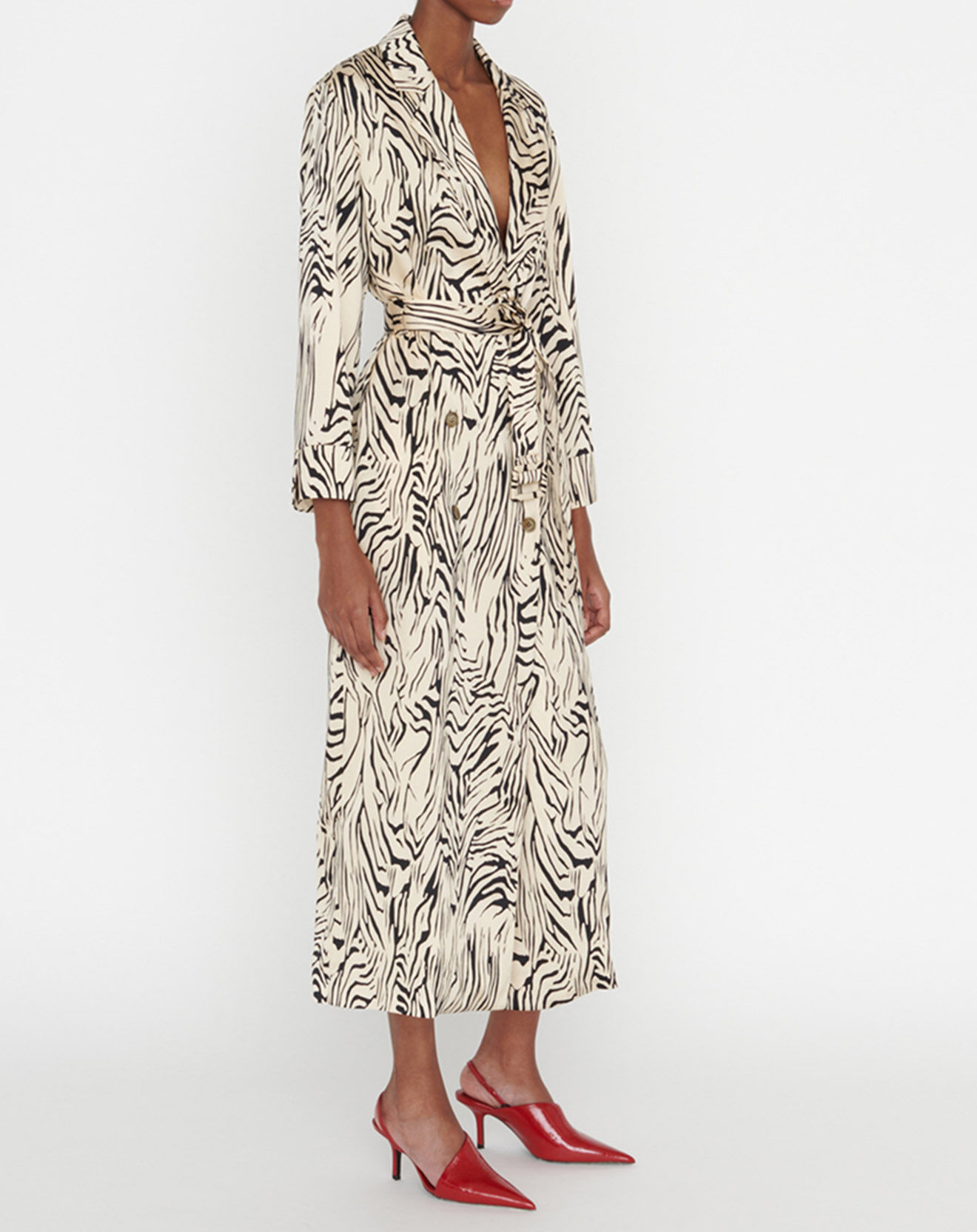 Zapa Robe Roland imprimée zèbre noir/beige