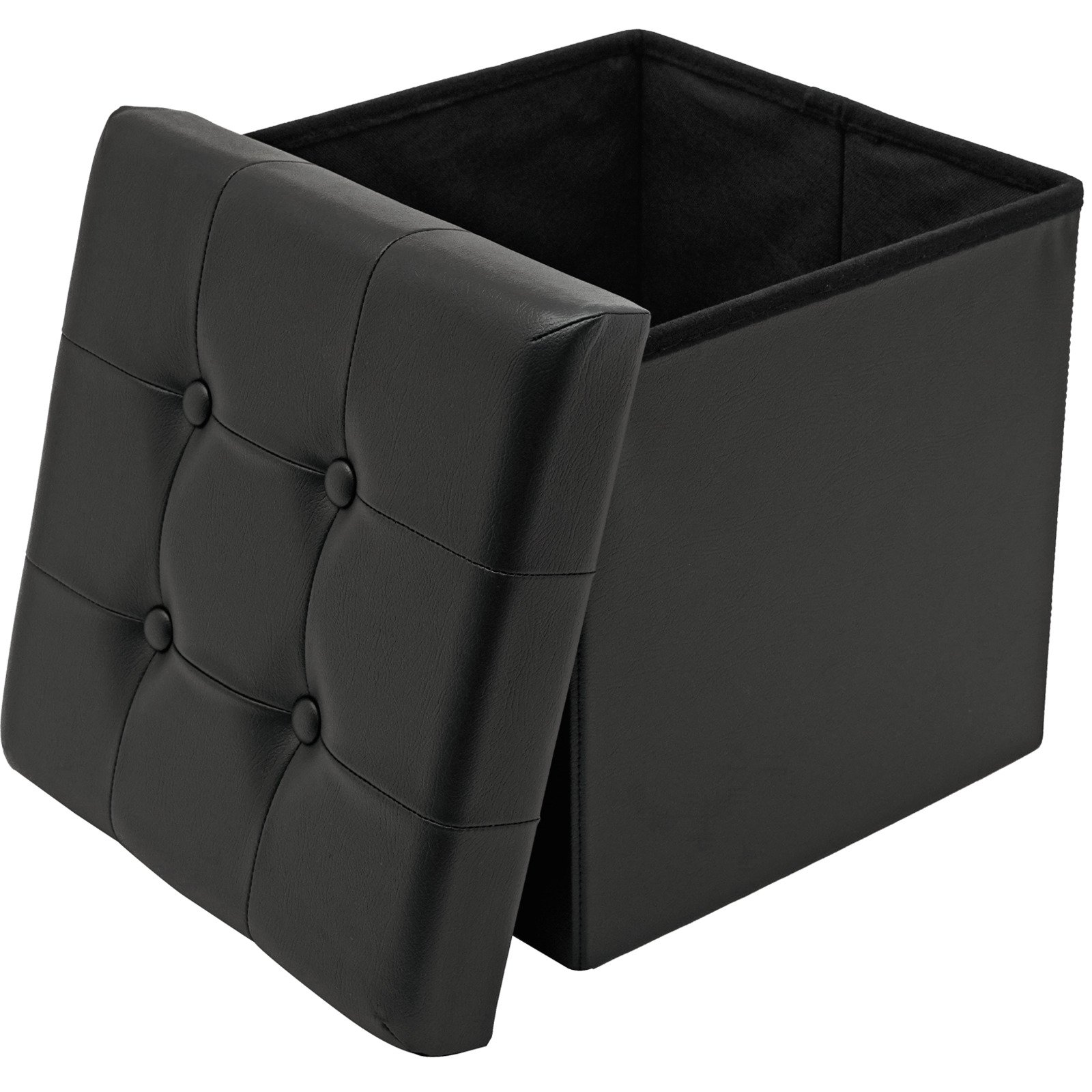 Falthocker Bent, Kunstleder, schwarz