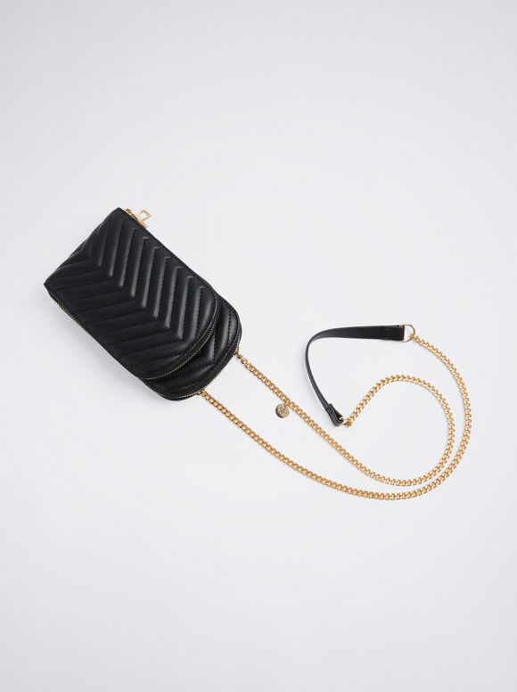 Bolsa acolchoada para celular - Preta