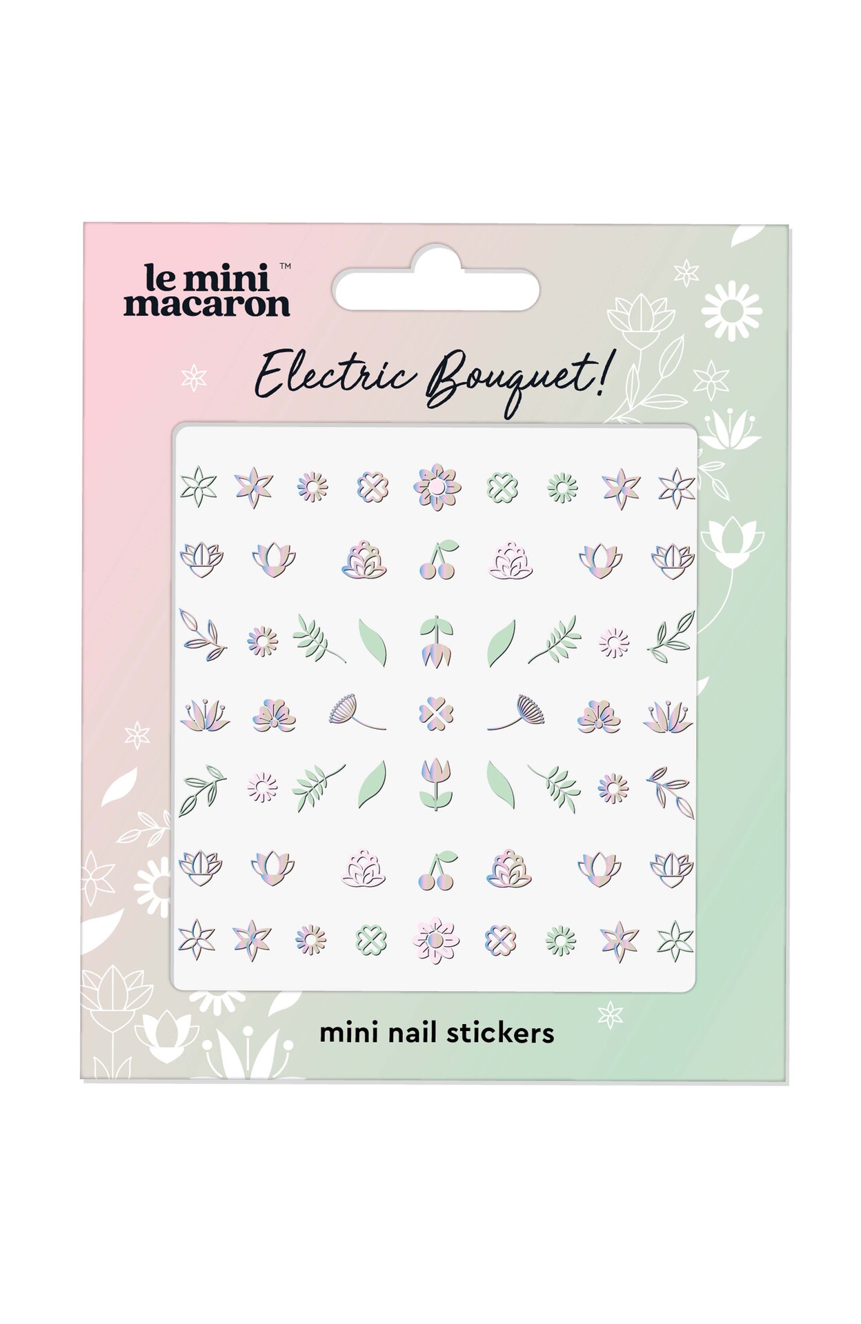 Mini Nail Art Stickers Electric Bouquet