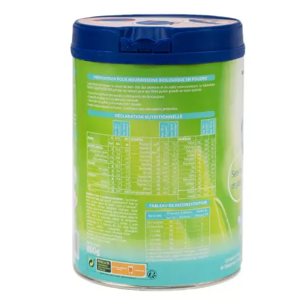 France Bébé Nutrition Leite Infantil Orgânico Etapa 1 800g