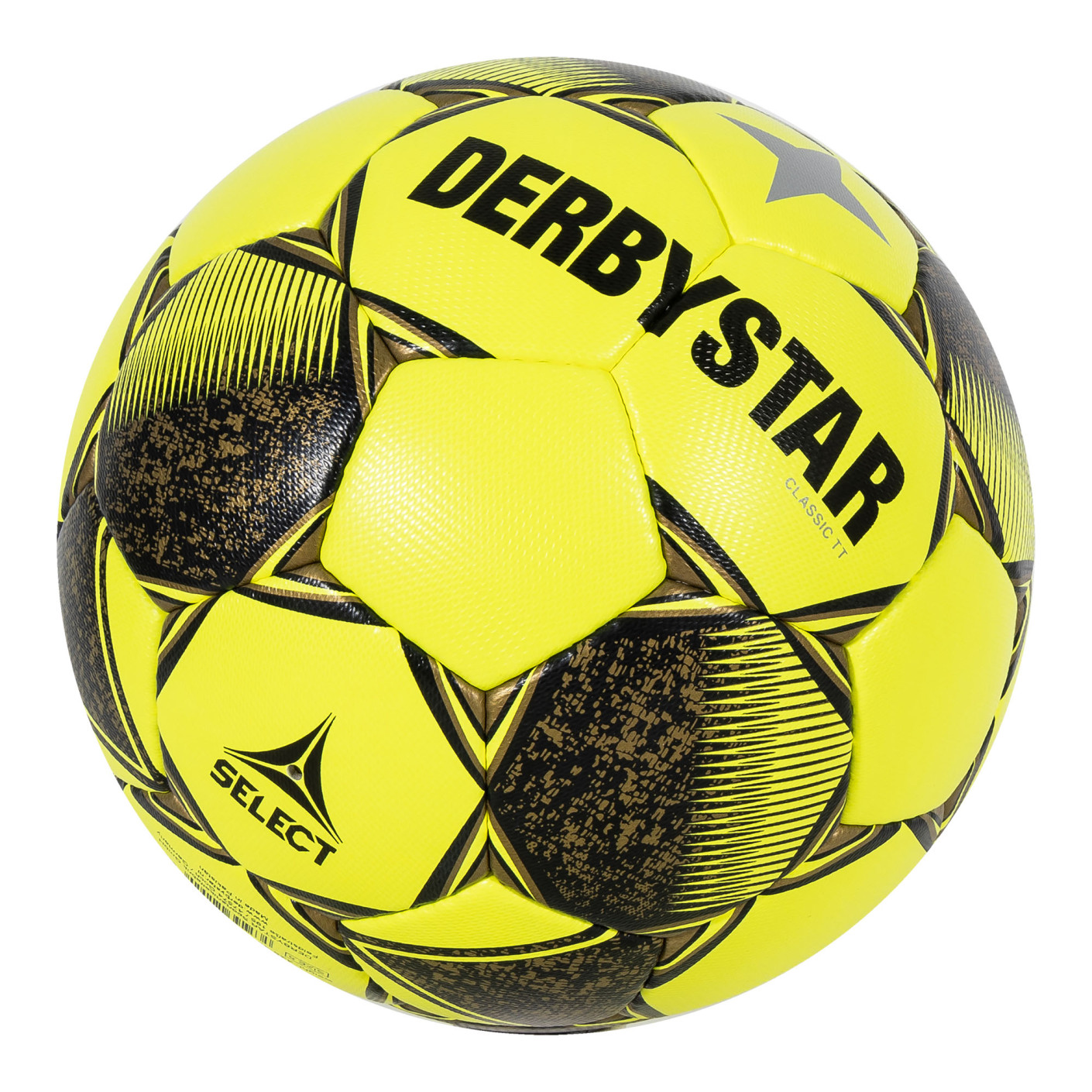 Derbystar Classic TT II Kunstgras Voetbal Maat 5 Geel Zwart Grijs