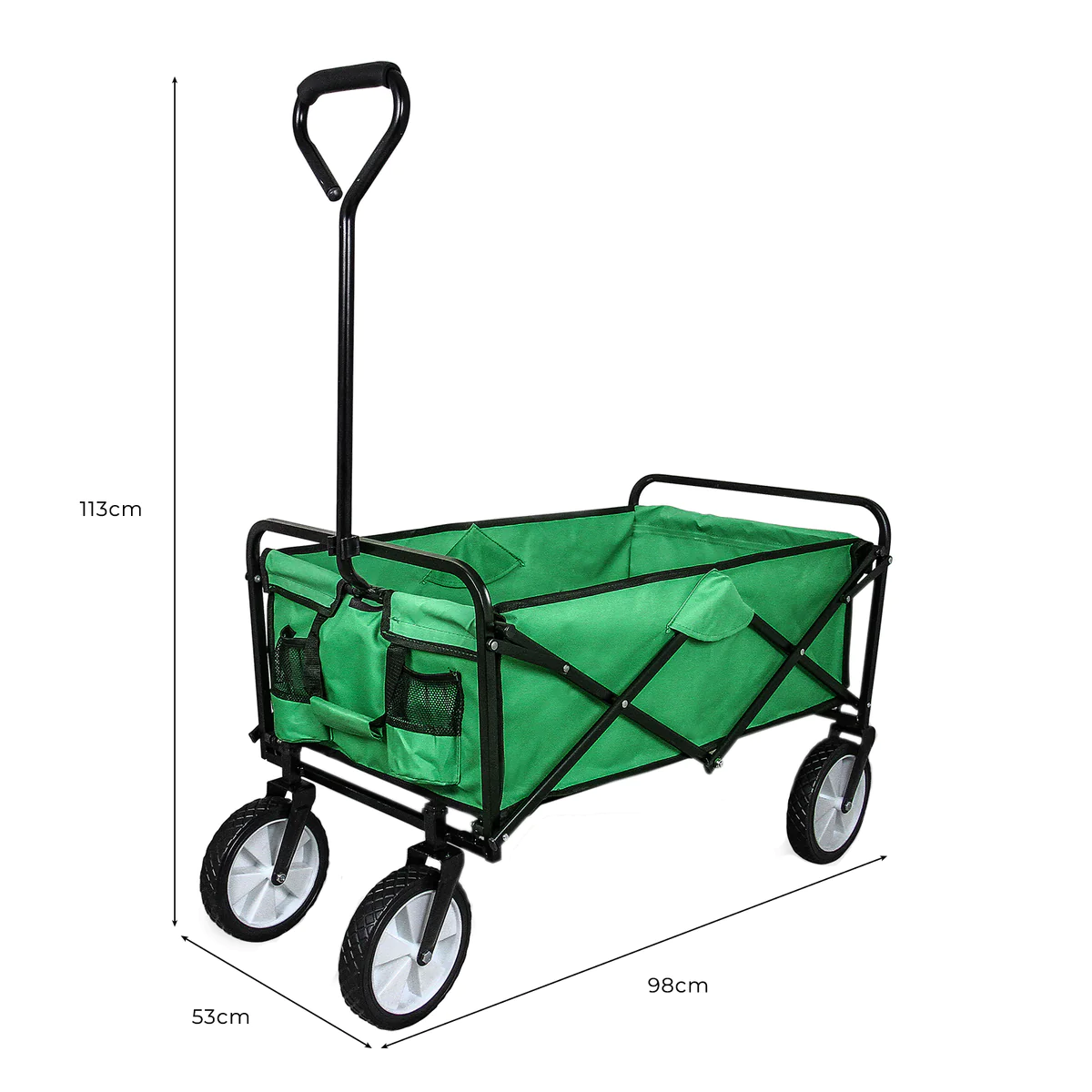 Chariot Pliable de Jardin – Vert Monstershop
