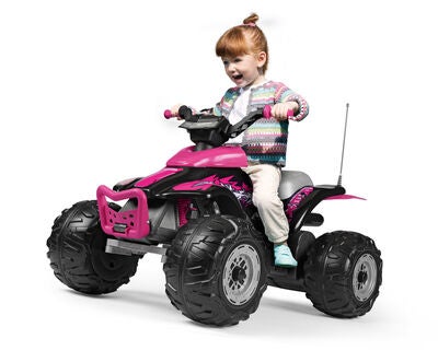 PegPérego Corral T-Rex Firhjuling 330W, Rosa/Svart