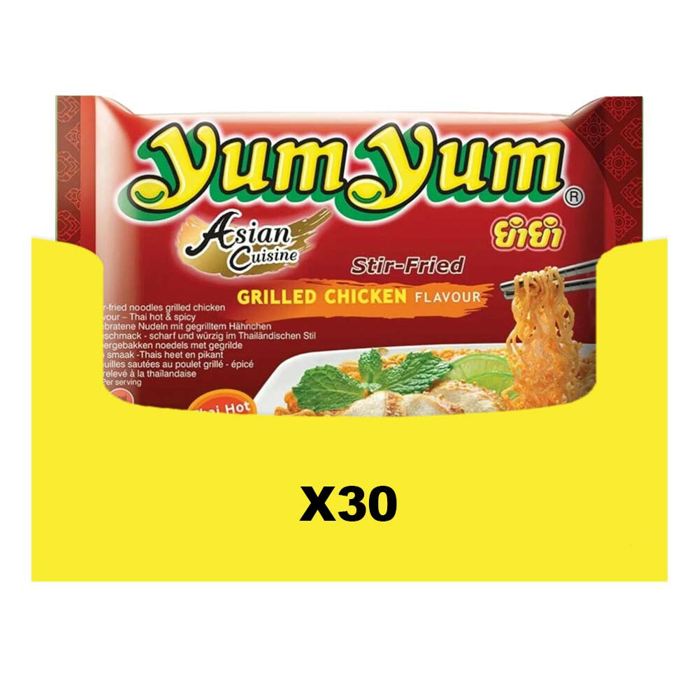 30x Yum Yum Noodles Soep Pak Gegrilde Kip70 gr