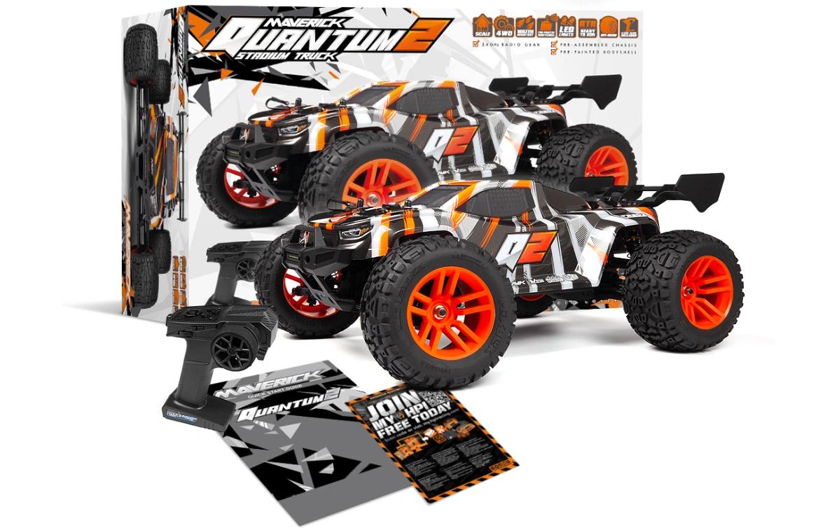 Stadium Truck Quantum2 XT Orange, 1:10<br>Off-Road RC Modell mit Brushless Allradantrieb