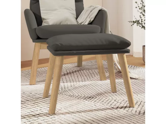 Repose-pied Gris foncé 45x29,5x35 cm Velours