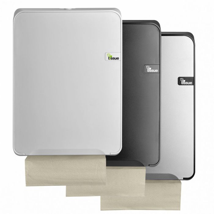 E-Tissue Dispenser White voor Vouw Handdoeken C fold en multifold Dispenser (447102)