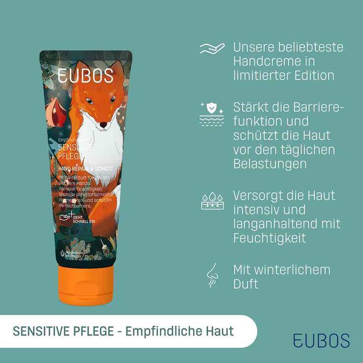 Eubos sensitive Hand Repair & Schutz Winter Care Collection Fuchs Sonderedition, 75 ml