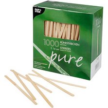 Touillette 'pure', longueur: 110 mm, en bois