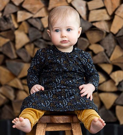 Smallstuff Kleid - Flower Night - Dark Blue