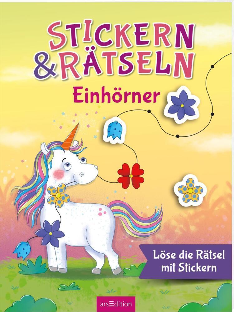 Stickern & Rätseln ab 3 - Einhörner