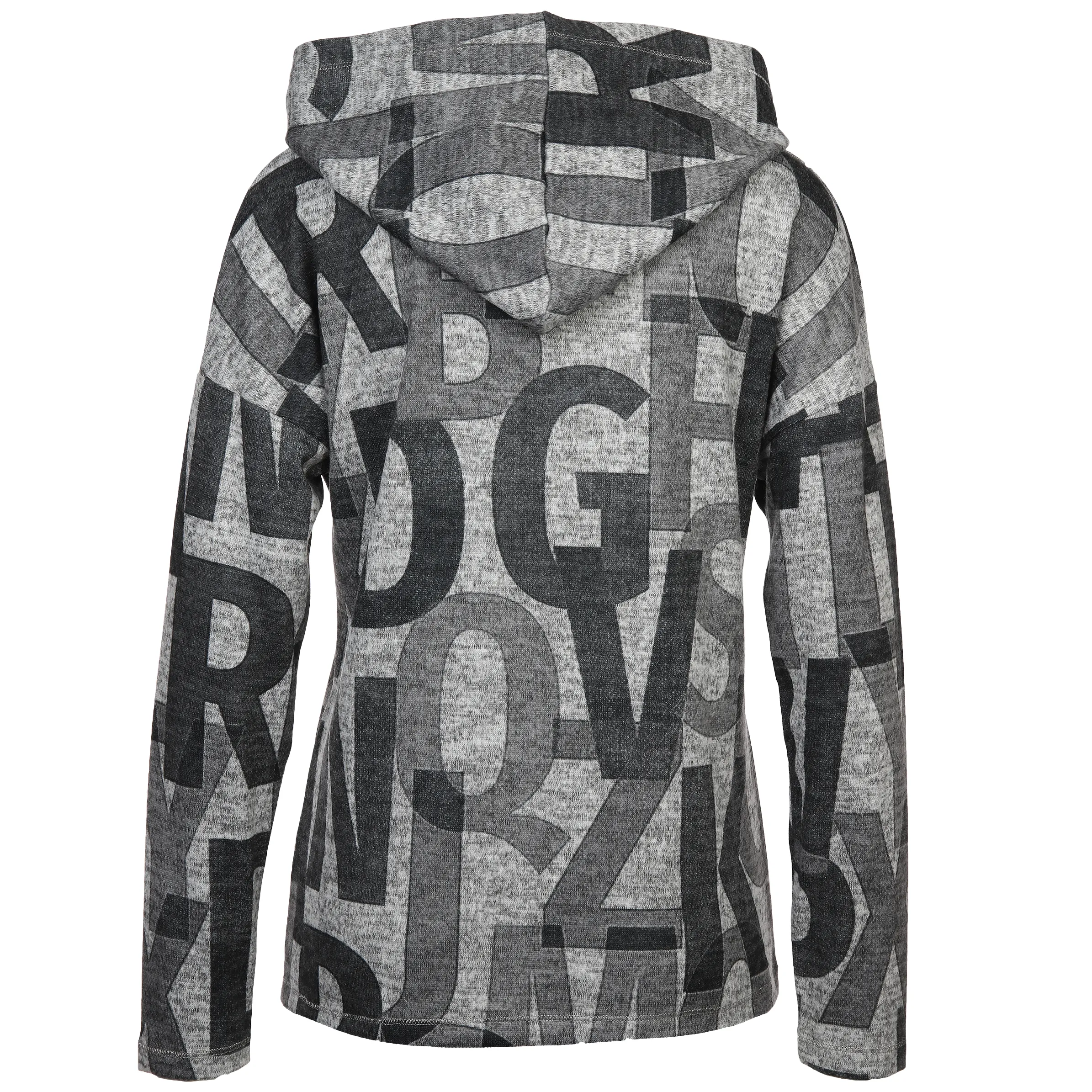 Damen Kapuzenflauschshirt mit Glitzersteinchen