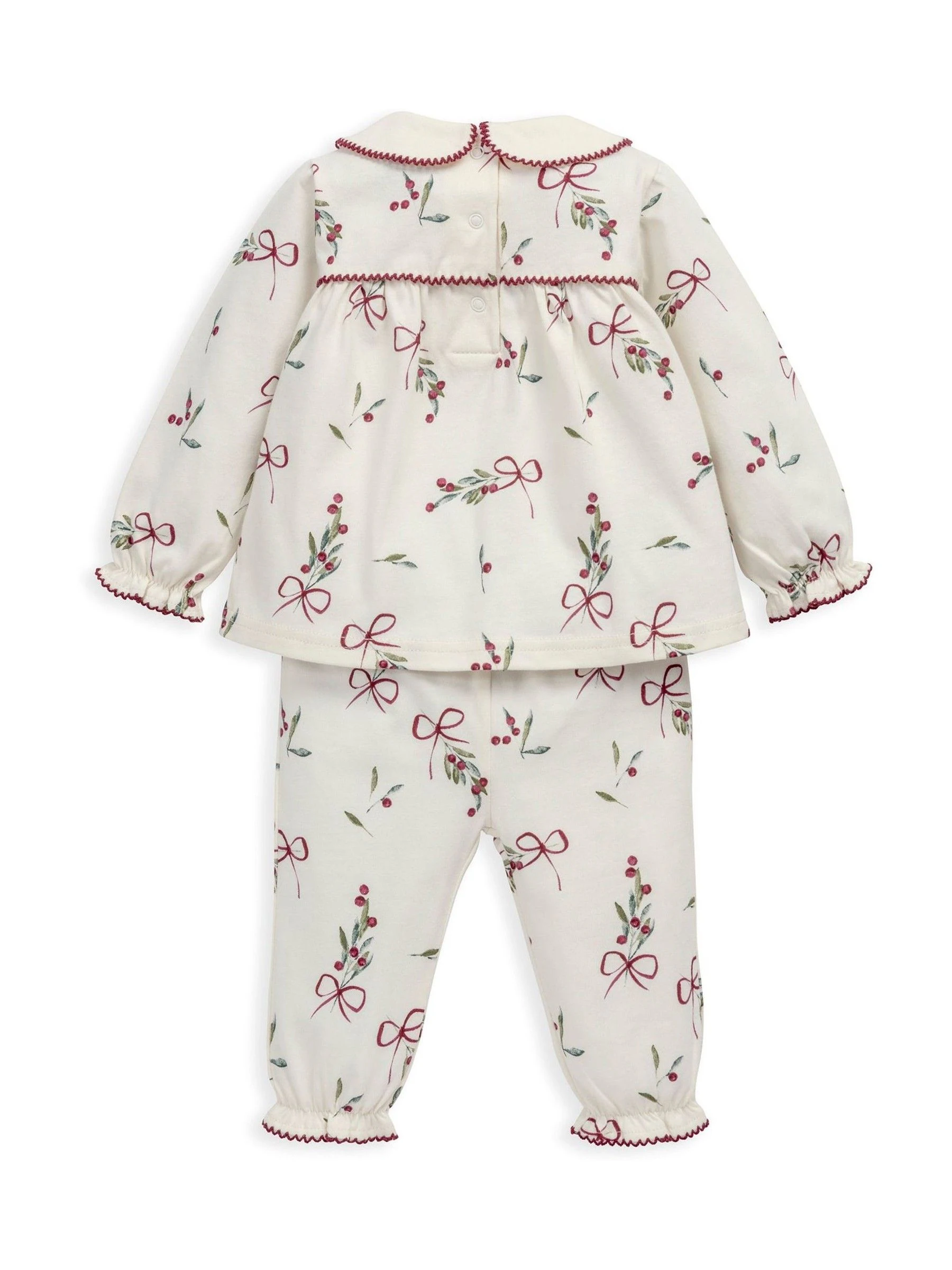 Mamas & Papas rode Kerstmis Pyjama's met maretak Print