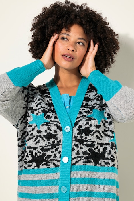 Strickjacke, Mustermix, Langarm