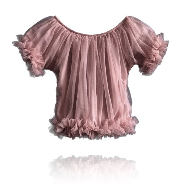 Frilly Princess Top Mauve - Dolly by Le Petit Tom