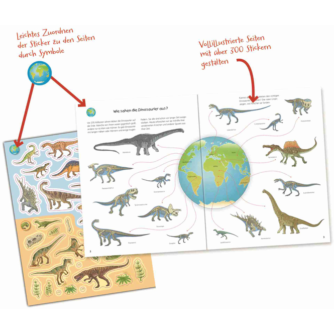 Dinosaurier Stickerheft - Wieso Weshalb Warum