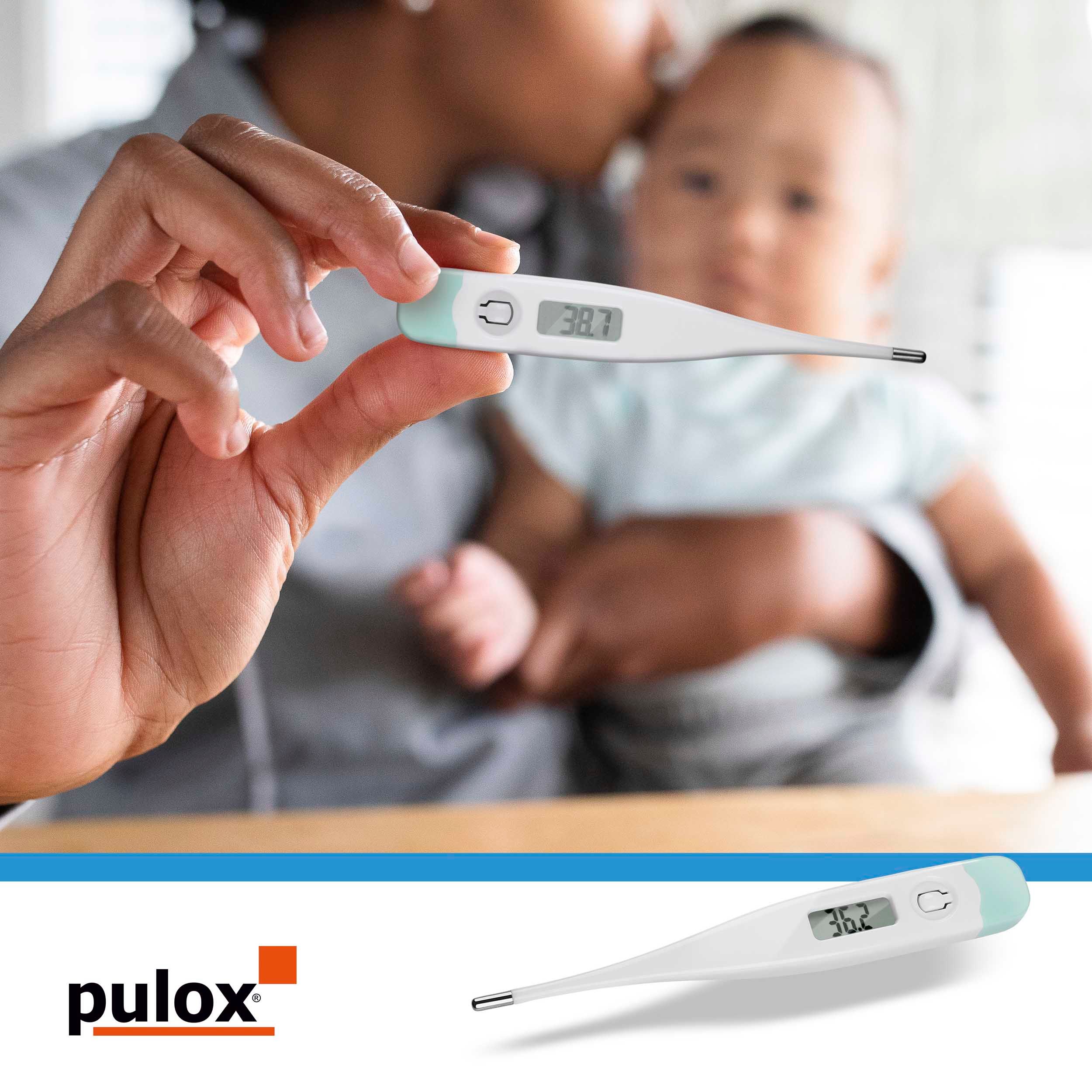 Pulox Digitales Fieberthermometer - Mit LCD-Display und Signalton