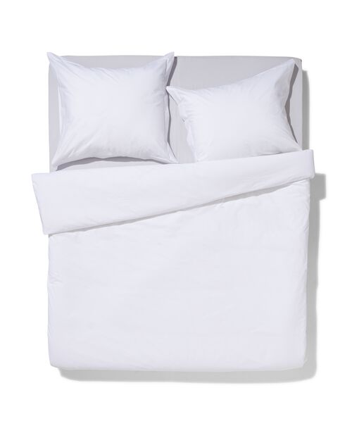 housse de couette percale 200x200/220 blanc