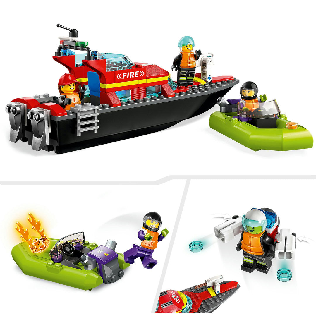 LEGO city reddingsboot brand bouw- en speelset (144 onderdelen)