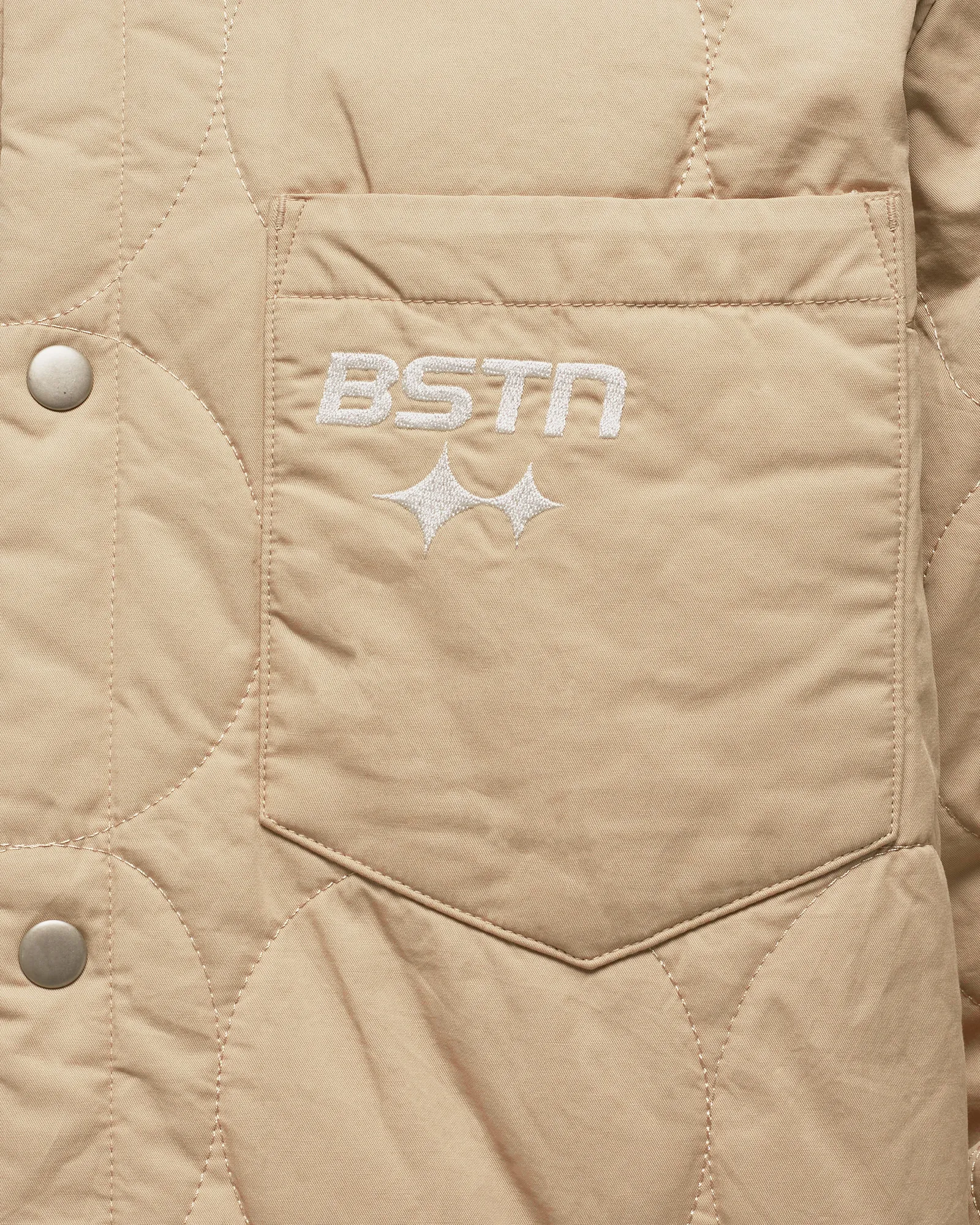 BSTN Brand Logo Pattern Quilted Overshirt